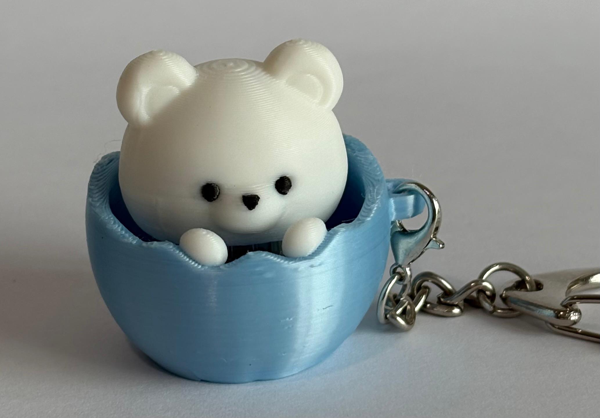 Blue Bear clicky keychain