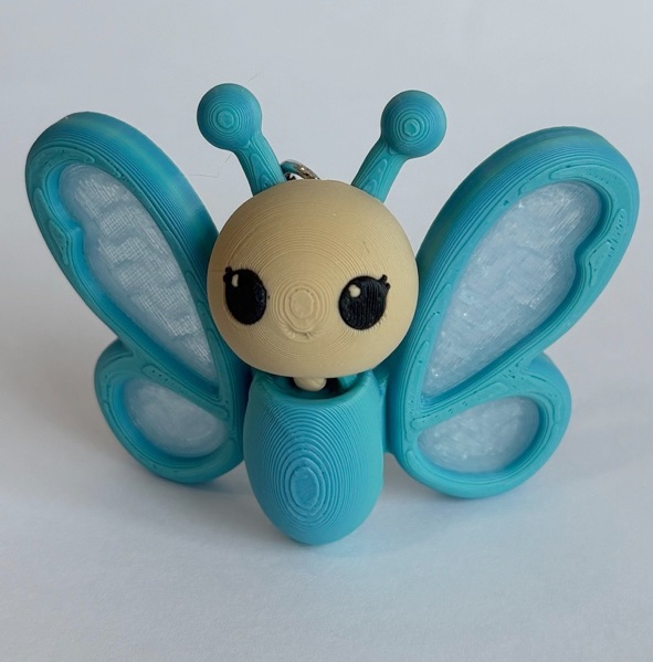 Blue Butterfly flexi keychain