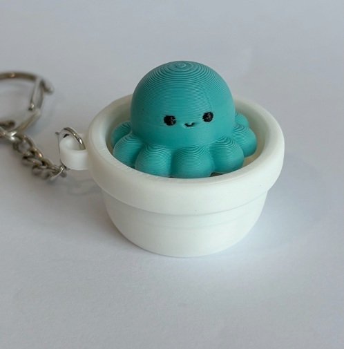 Octopus clicky keychain